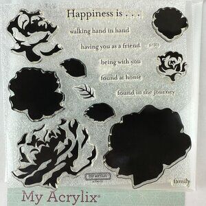 My Acrylix S1303 Floral Happiness Stamp Of The Month